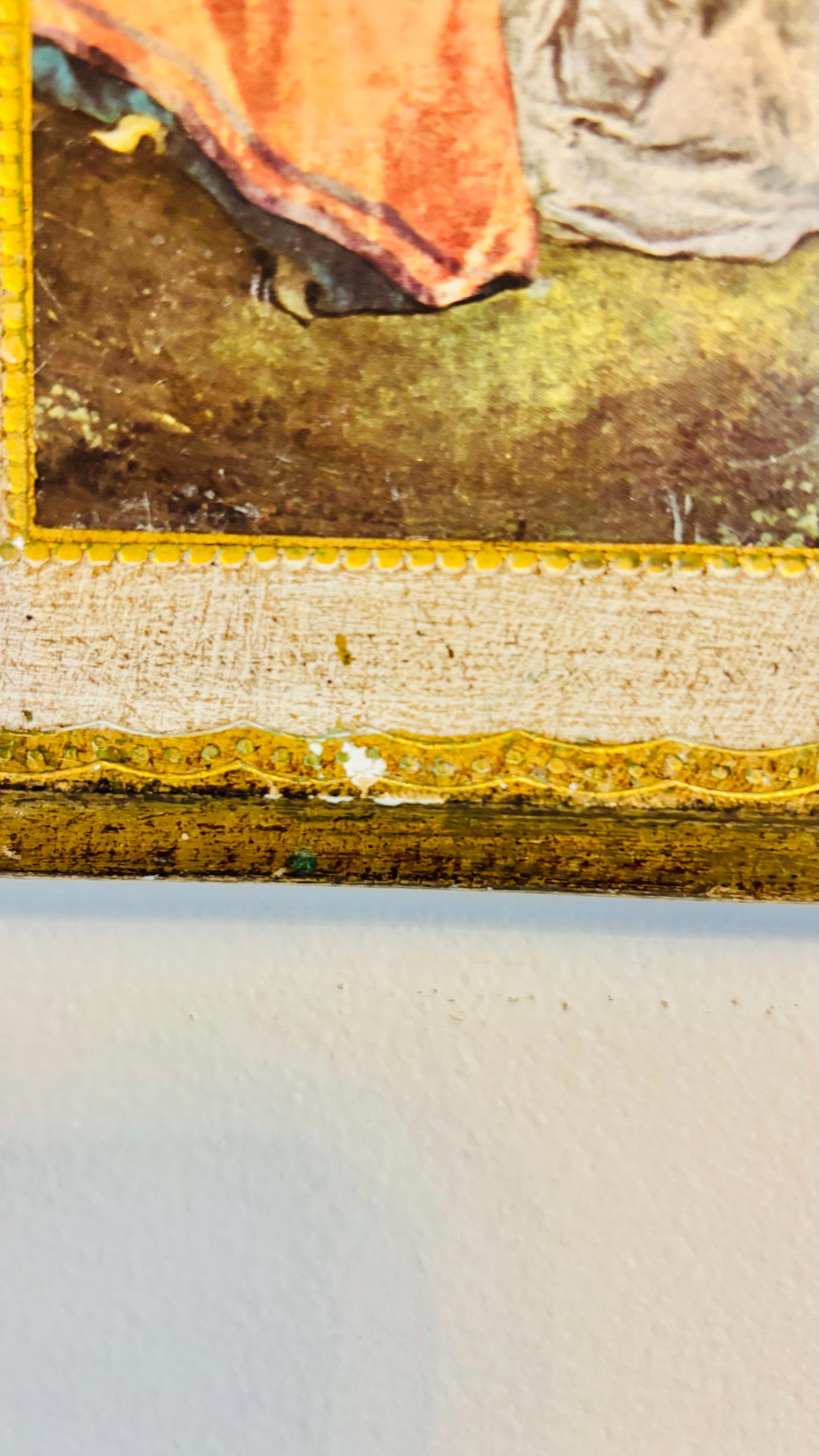 Vintage Gold Florentine Wall Art on Wood Made in Italy 8.5 X 6.75 ...