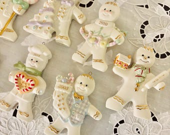 FREE SHIPPING Lenox GINGERBREAD christmas Gingerbread Man Annual Ornament 2002 2009 2005 2014 2003 2007 2001 2010