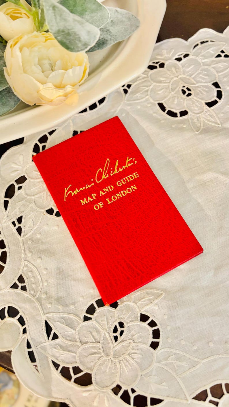 VTG Francis Chichester Map & Guide of London Red Pocket Booklet 1st ...