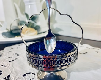 Antique English Reticulated Sterling Silver Basket Compote  display picture 1