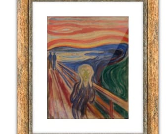 El grito de Edvard Munch / Descarga digital / Arte de alta resolución de 300 PPP / Imprimible en varios tamaños / Arte expresionista icónico /