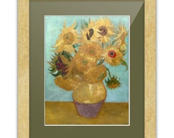 Vase of Sunflowers by Vincent van Gogh | Digital Download | 300 PPI High Resolution Art | Multiple Sizes | Post-Impressionist Masterpiece |