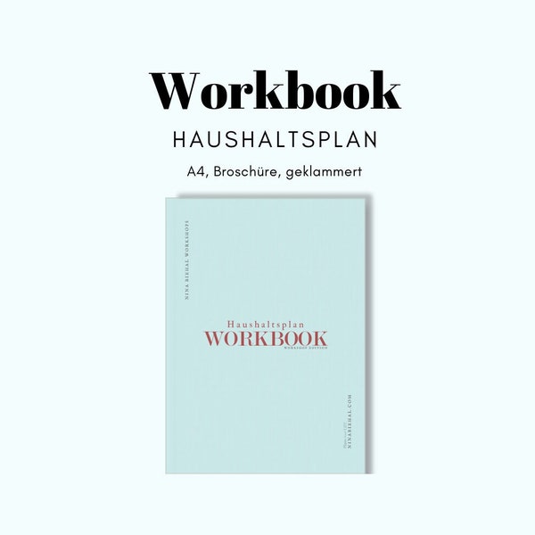 Workbook Haushaltsplan Flyladymethode A4 Broschüre