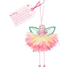 Flower Fairy Pink/Yellow 'Fairy ................. (personalise yourself with name)'