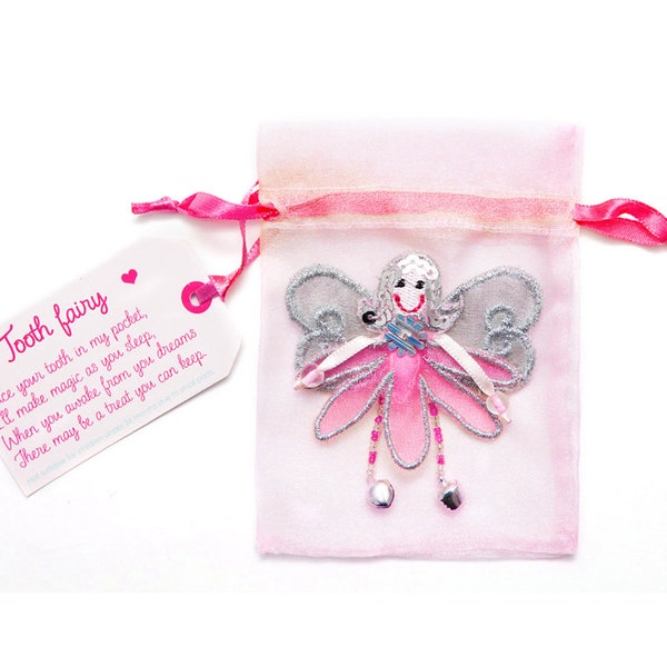 Tooth Fairy Pink Keepsake Pouch Sac