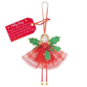 Décoration de Noël fée houx cadeau souvenir enfants adultes secret père noël