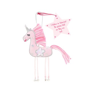 Je crois aux licornes... ! Décoration cadeau licorne