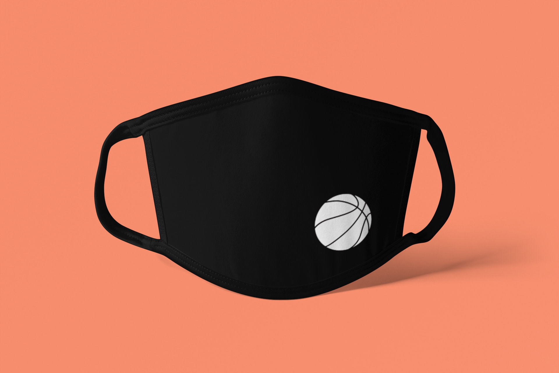 Basketball Face Mask Black Face Mask Adjustable Washable Etsy