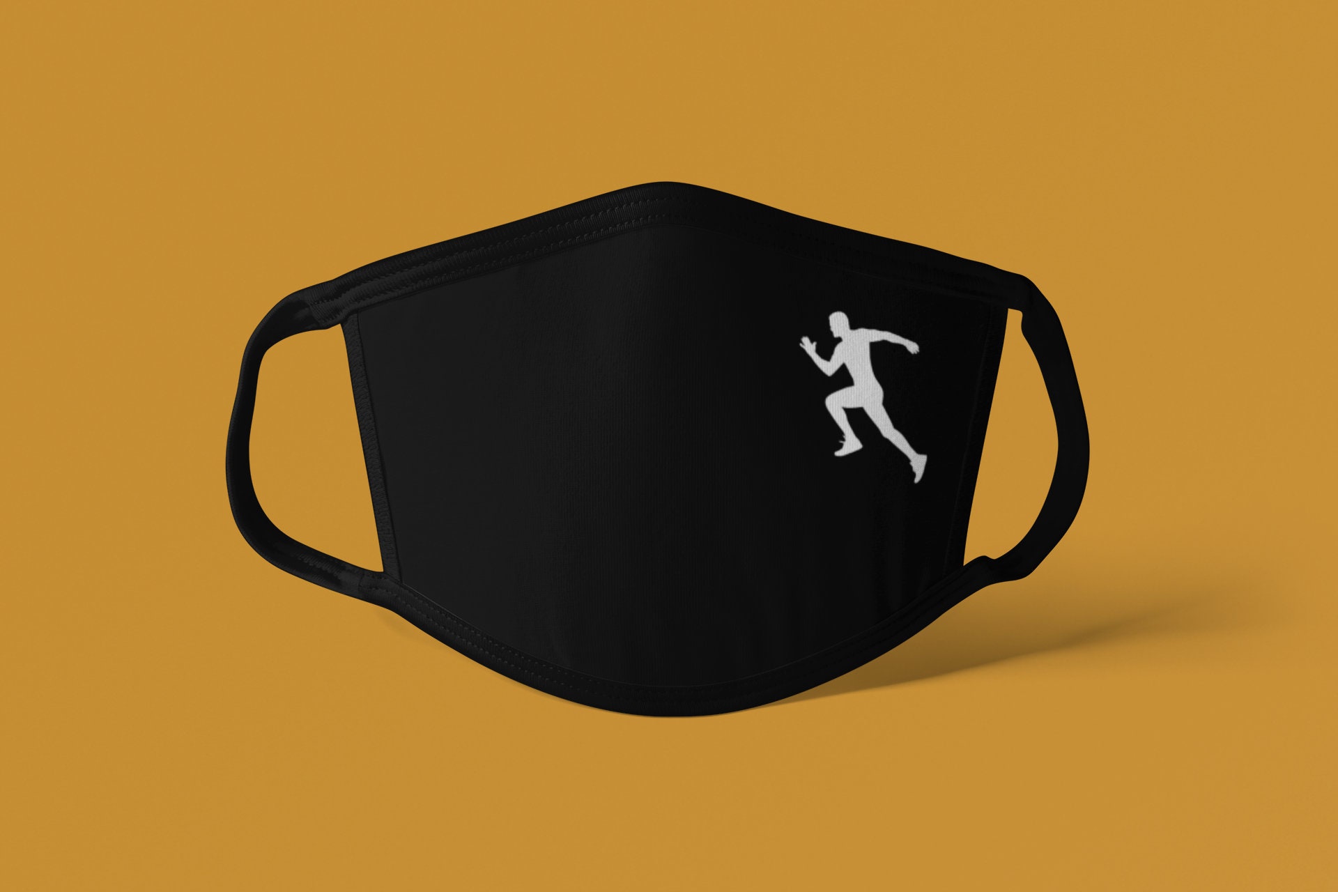 Runner Face Mask Black Face Mask Adjustable Washable Gift Etsy