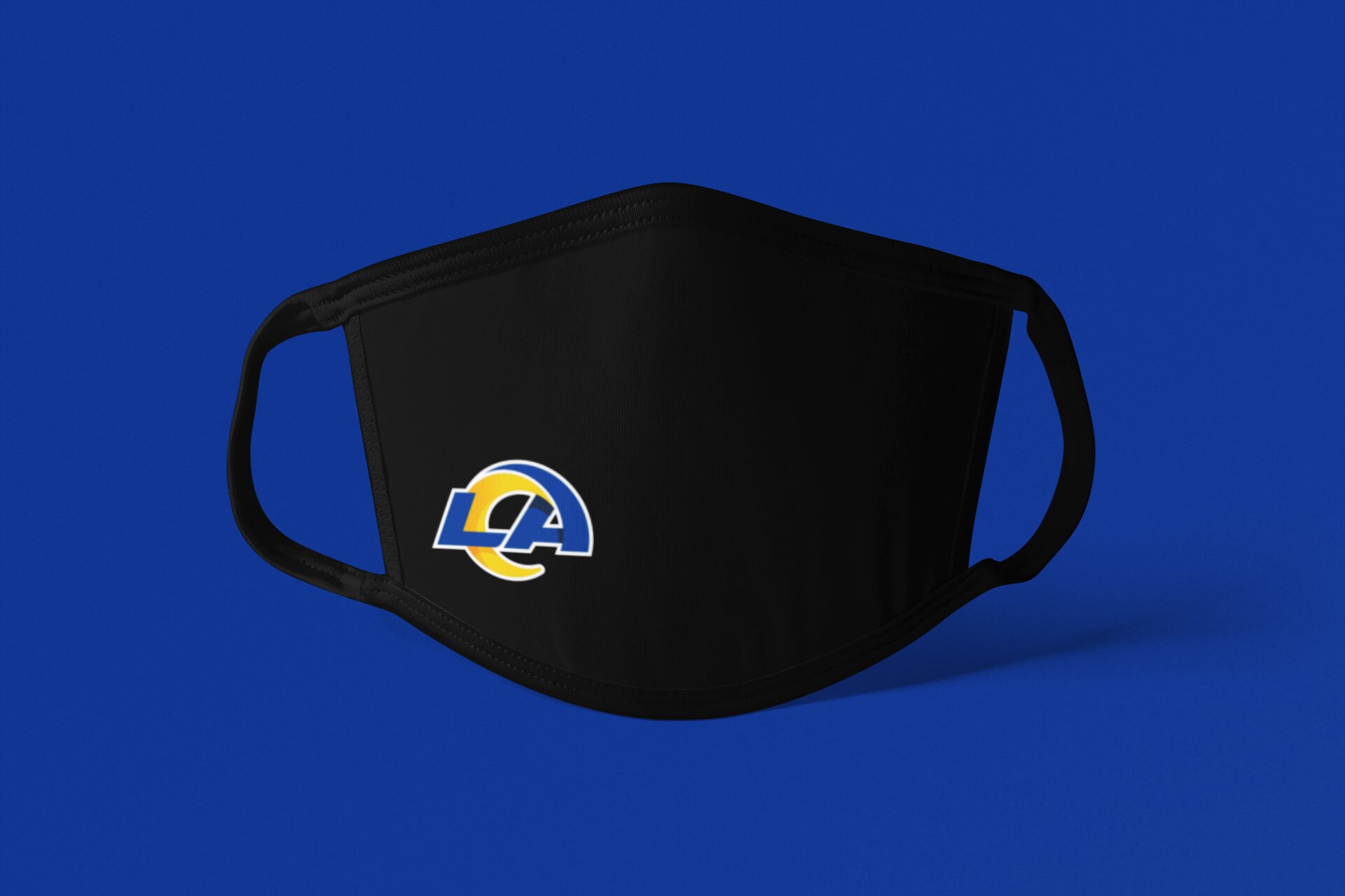 Los Angeles Rams Face Mask Black Face Mask Adjustable Etsy