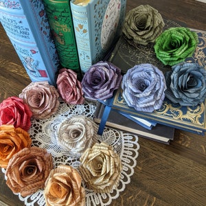 Colored Book Rose Bundle | Multicolored Variety for Crafting, Décor, Parties, Weddings