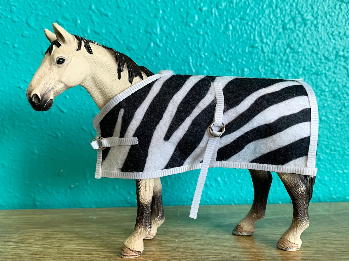 Schleich Zebra Print Horse Blanket Etsy