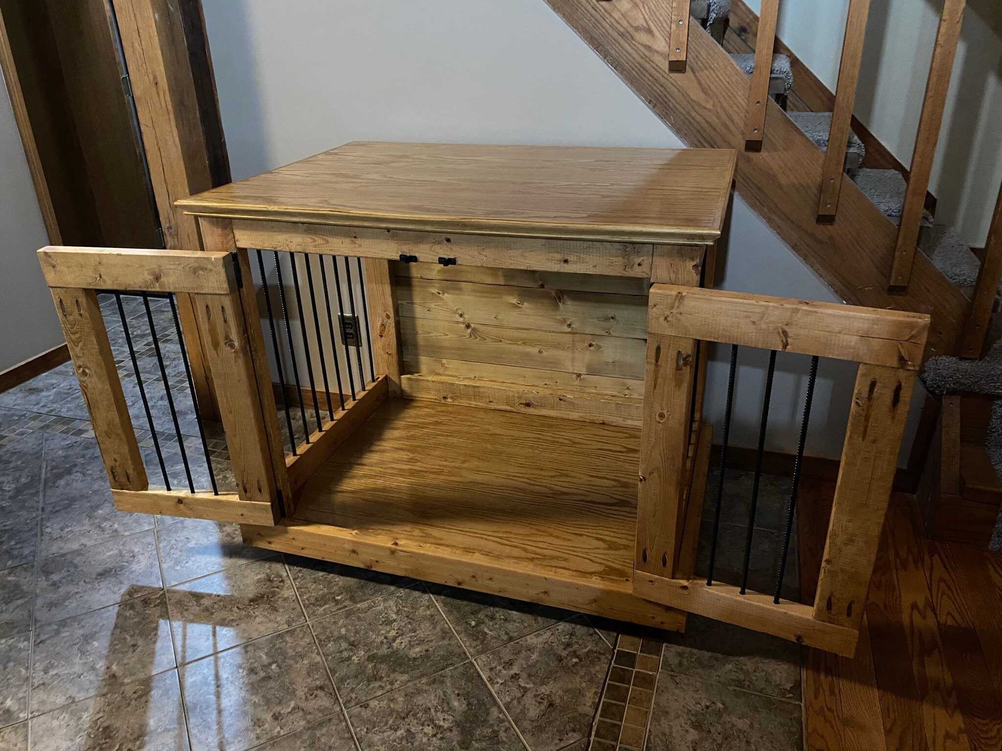 Large DoubleDoor Single Dog Kennel/TV Stand/Dog Kennel/Custom Etsy