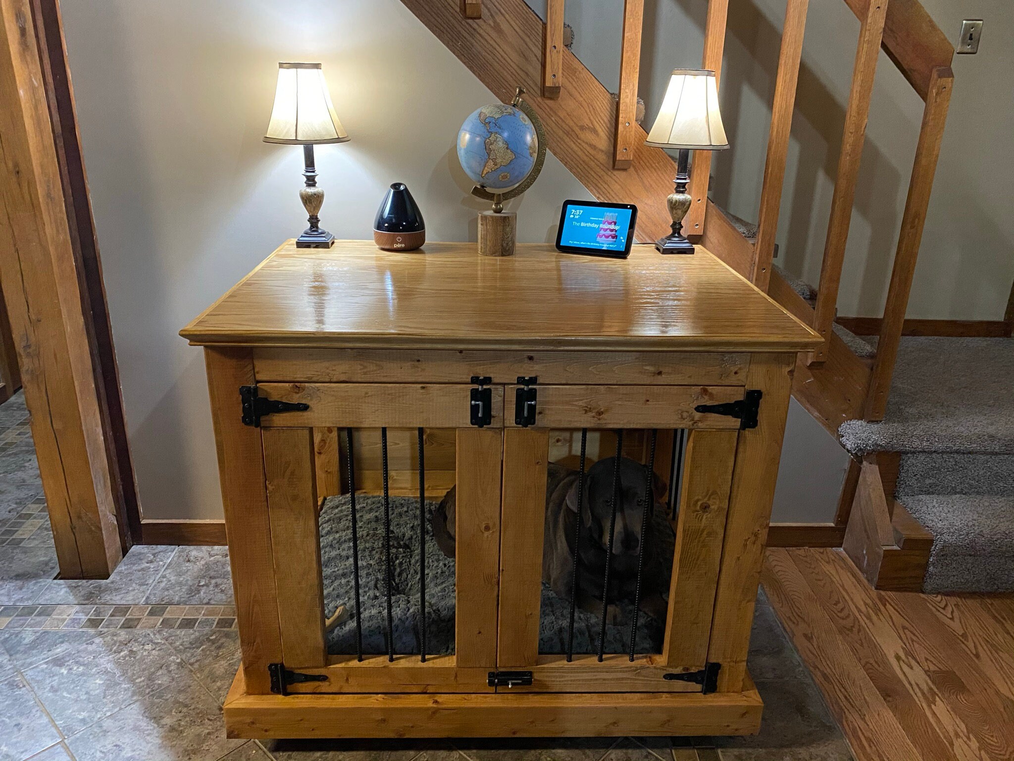 Large DoubleDoor Single Dog Kennel/TV Stand/Dog Kennel/Custom Etsy