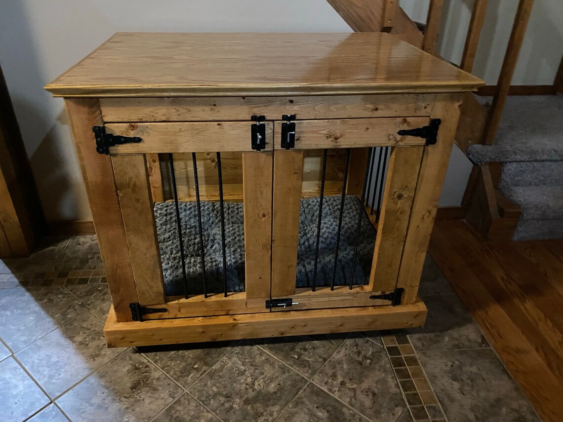 Large DoubleDoor Single Dog Kennel/TV Stand/Dog Kennel/Custom Etsy
