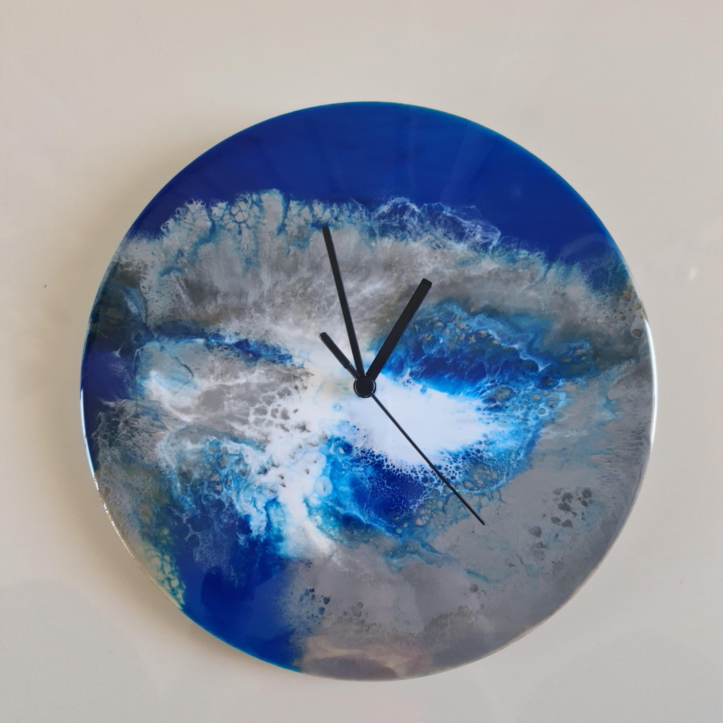 Resin Wall Clock 30cm 40cm 50cm 60cm Etsy
