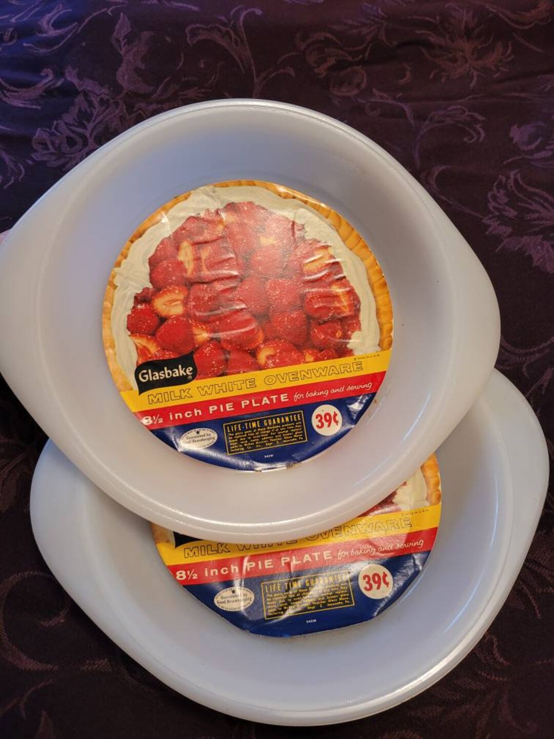 Vintage Glasbake Pie Plate Etsy