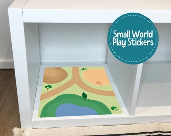 Farm Kallax Play Sticker (Sticker only), Small World Play, Ikea Kallax, Stickers, Decals, Furniture sticker, Dino, Toy Storage, Farm play