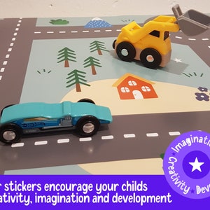 Road STICKER for Ikea FLISAT Table Sticker only Stickers, Decals, Furniture sticker, Road, Children's table, Car Play, Playroom, Nursery image 5