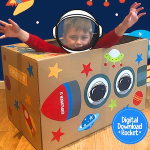 Space Rocket DIGITAL DOWNLOAD, Rocket, Toy Rocket, Instant Download, Space Download, Space, Astronaut, Space Play, A4 Printable, Printable