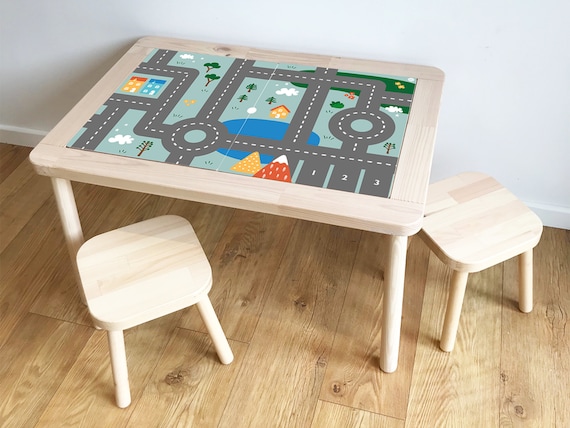 Road STICKER for Ikea FLISAT Table sticker Only Stickers Decals