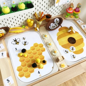 Abeja (DESCARGA DIGITAL), Adorno Trofast, Abeja, Tapas Flisat, Tapas de actividades Flisat, Imprimible A4, Tapas Trofast, Ikea Flisat, Pascua