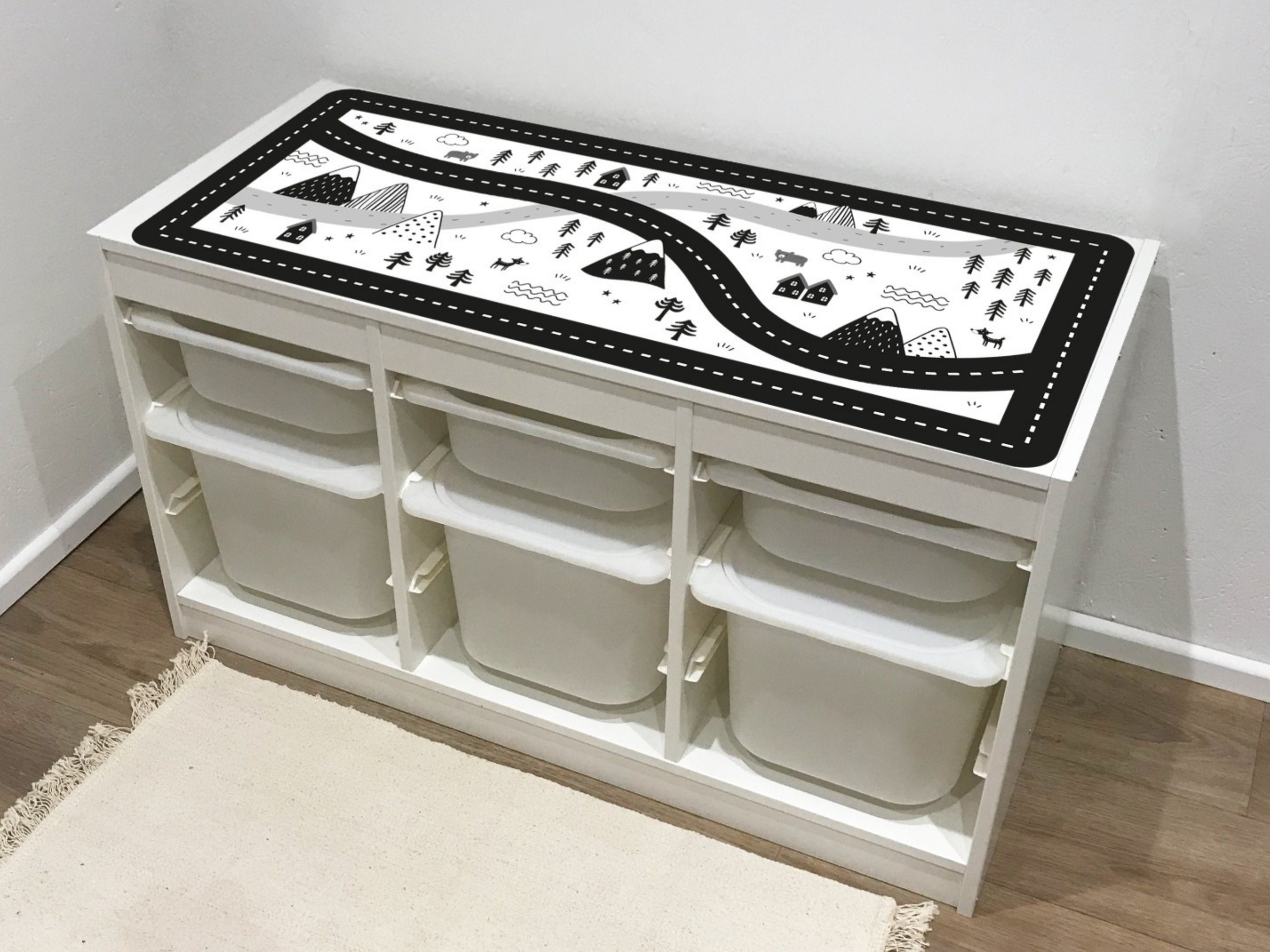 Scandi STICKER for Ikea TROFAST WHITE unit Stickers Decals Etsy