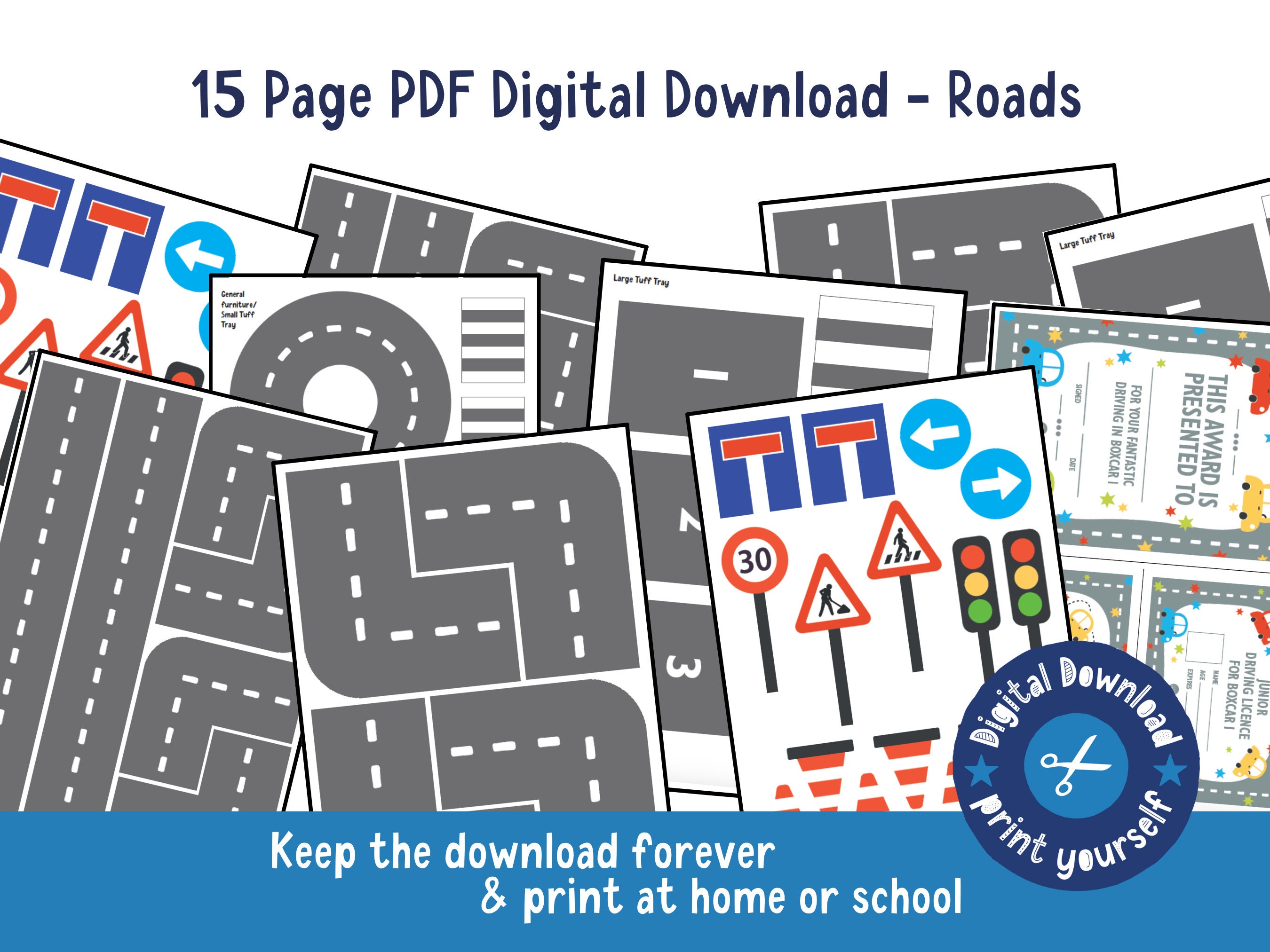 Road DIGITAL DOWNLOAD Roads Toy Cars Instant Download Car - Etsy