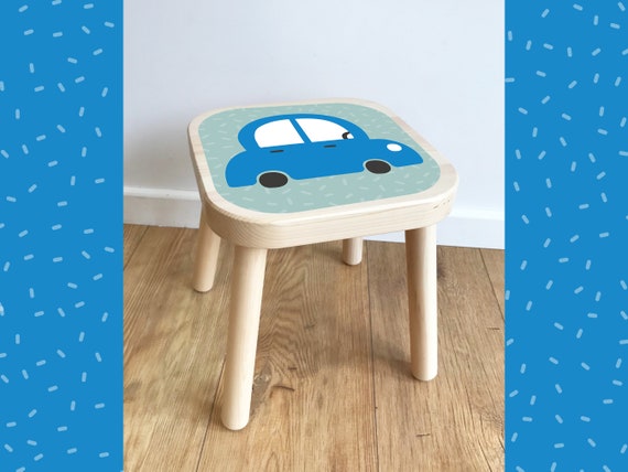 CAR STICKER blue for Ikea FLISAT Childrens Stool sticker Only
