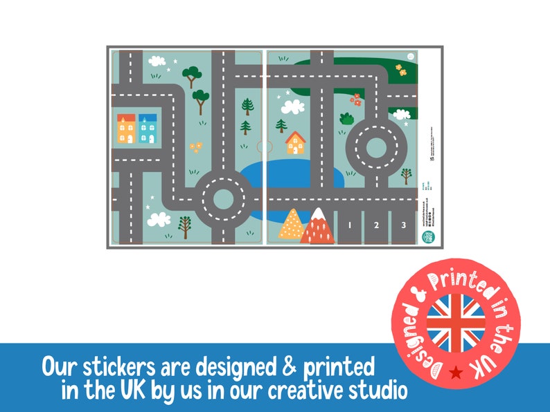 Road STICKER for Ikea FLISAT Table Sticker only Stickers, Decals, Furniture sticker, Road, Children's table, Car Play, Playroom, Nursery image 4