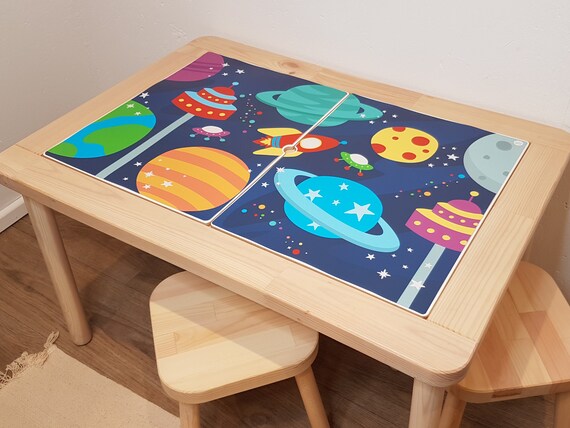 Space STICKER for Ikea FLISAT Table sticker Only Stickers Decals