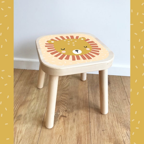 LION STICKER for Ikea FLISAT Children's Stool (Sticker only) - Stickers, Furniture sticker, Lion stickers, Playroom,  nursery, Ikea stool