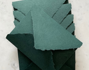 Handmade Paper Deckled Edges Blue 25 pack Bluestem A7