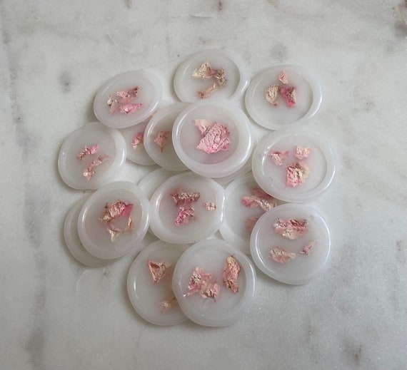 Dried Floral Wax Seals | Handmade Flower Petal Wax Seals | Self-Adhesive Backing | Vellum Wax Seals | Peel and Stick Wax Seals