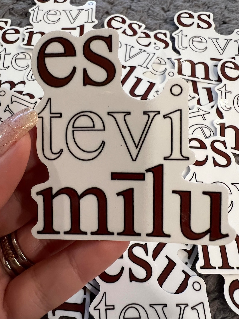 Es Tevi Mīlu Latvian Sticker: Latvia, I Love You Latvian, Sticker, I Love You Sticker, Latvian Gift image 2