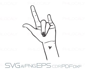 Asl Tattoo Love Etsy Asl Tattoo Love Etsy