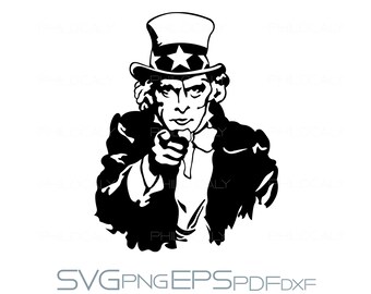 Uncle Sam Silhouette Etsy