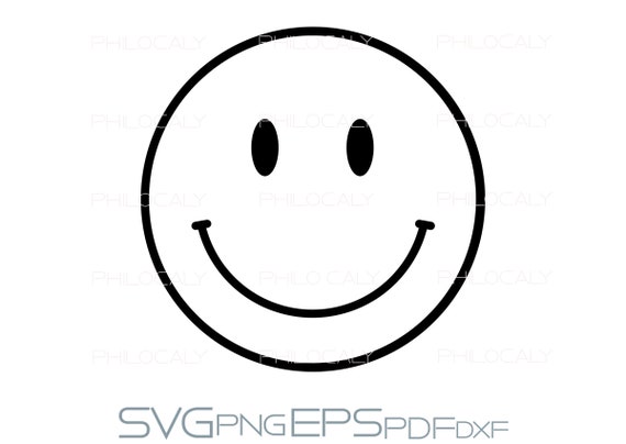 cute smiling face svg Happy Face Svg Happy Face Silhouette cut file svg png pdf eps ai download Smiley Face Svg file for cricut