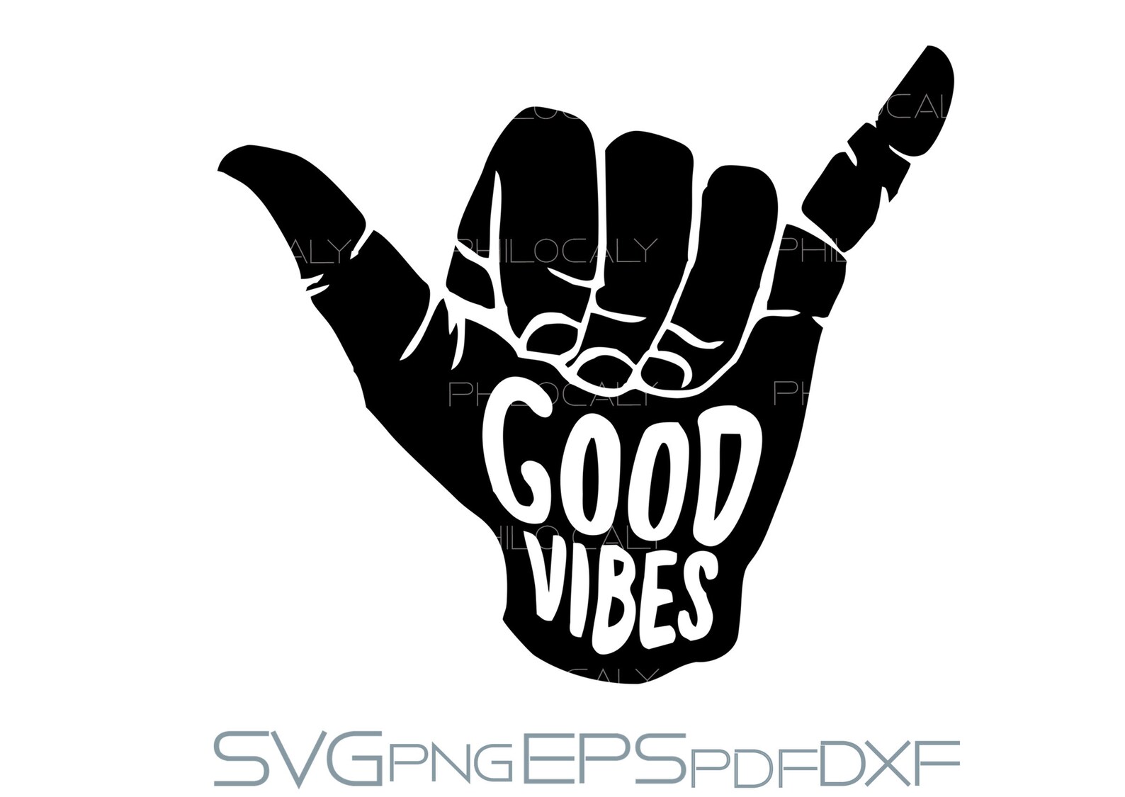Good vibes svg png Good vibes only download hand sign ASL | Etsy
