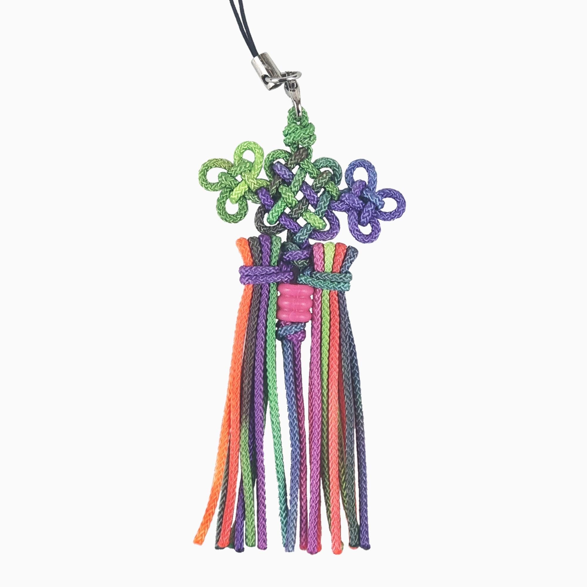 Chick Knot Korean Phone Strap, Norigae Maedeup Charm With Colorful