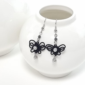 Butterfly Maedeup Koreaanse oorbellen, traditionele op Norigae geïnspireerde open hoepeloorbellen, moderne Hanbok-sieraden, nieuwjaar en Chuseok-cadeaus