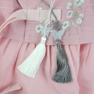 Pendentif coréen pompon Norigae en jade, noeud hanbok, accessoire traditionnel coréen porte-clés, célébration du Nouvel An et de Chuseok