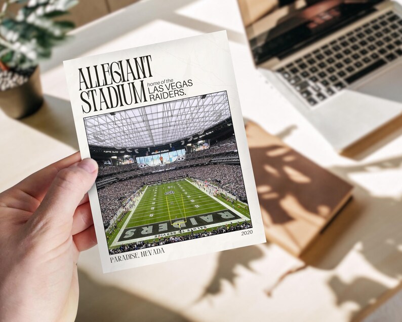 Allegiant Stadium Print, Las Vegas Raiders Poster, Allegiant Stadium