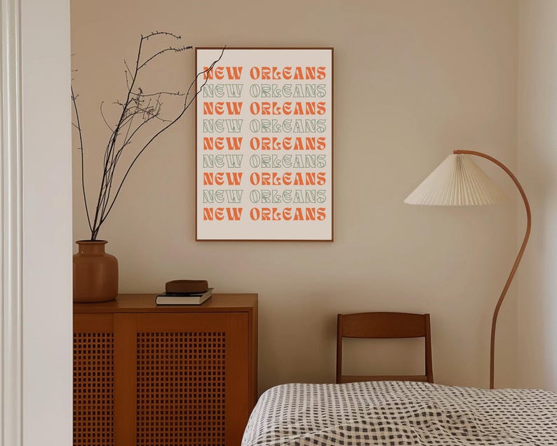 New Orleans Print, Travel Poster, Aesthetic Poster, Girly Wall Art