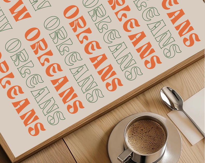 New Orleans Print, Travel Poster, Aesthetic Poster, Girly Wall Art