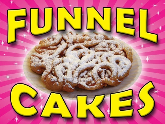 Funnel Cake Food Sign | Etsy