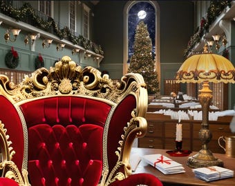 Geanimeerde zoomachtergrond kerstpostkamer