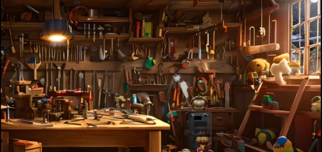 Animated Zoom Background. Santa's Work Shop - Etsy