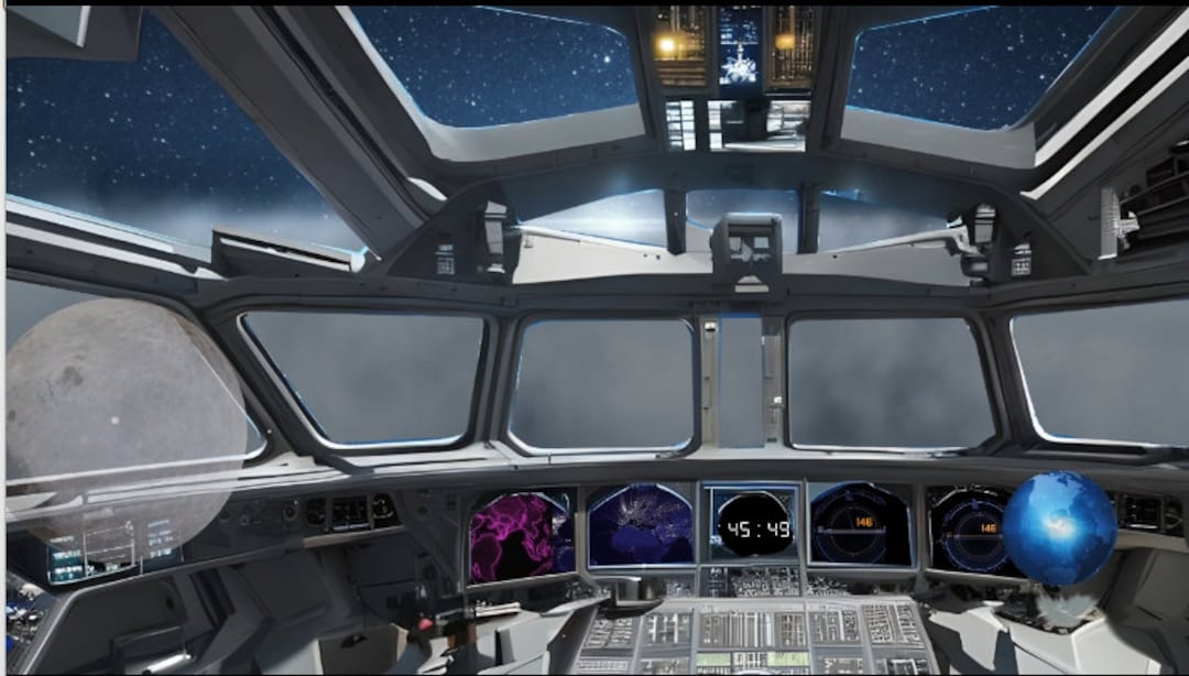 Spaceship Animated Zoom Background Etsy