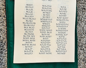 Nice list scroll with elfin names.